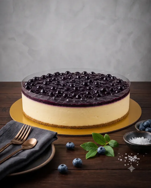 Blueberry New York Cheesecake — whole gourmet cake by Moi Doughssier, Vashi